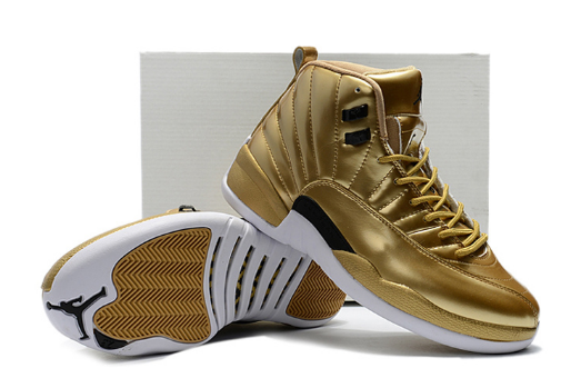 2017 Air Jordan 12 Pinnacle Metallic Gold Shoes - Click Image to Close